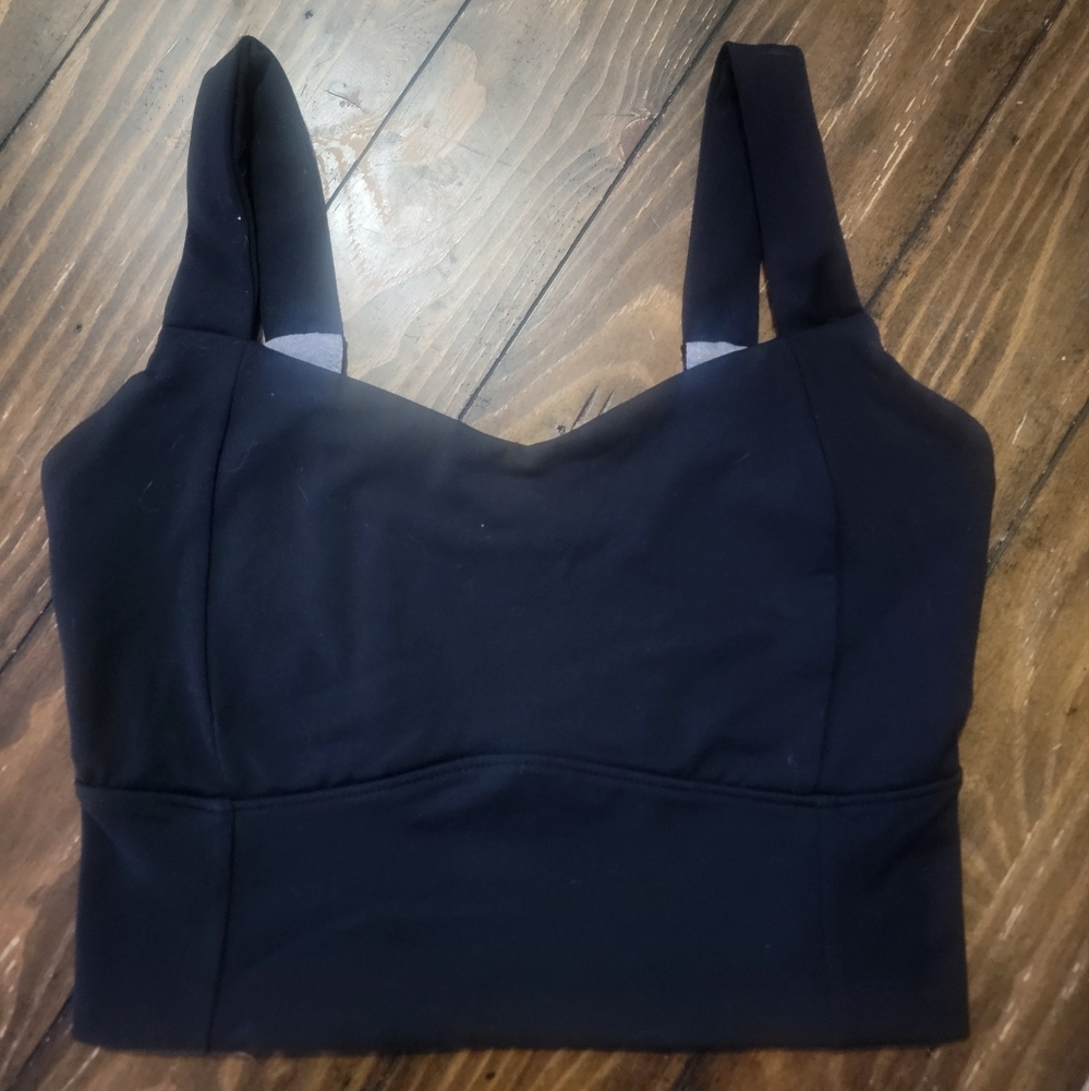 Born Primitive long bra crop top, black, size M